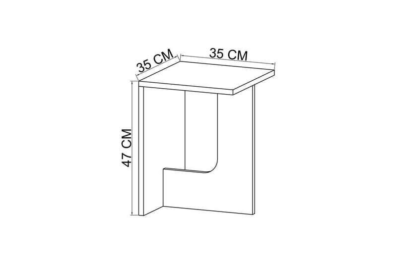 Kiros Sidobord 35x35 cm - Beige - Möbler - Bord & matgrupp - Avlastningsbord & sidobord - Lampbord & sidobord