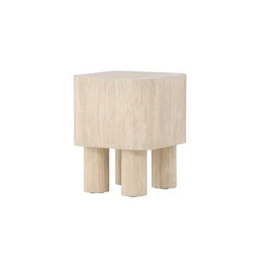 Klirou Sidobord 40 cm - Beige - Möbler - Bord & matgrupp - Avlastningsbord & sidobord - Lampbord & sidobord