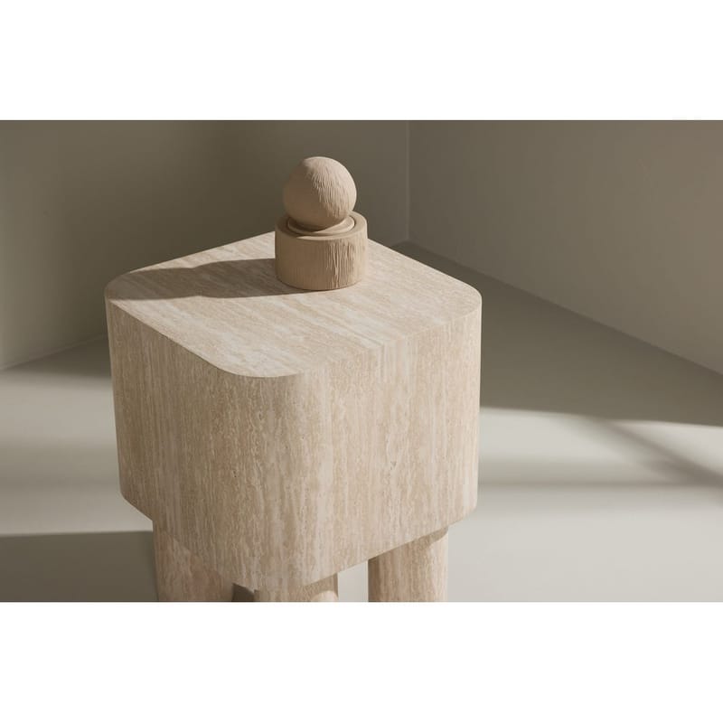 Klirou Sidobord 40 cm - Beige - Möbler - Bord & matgrupp - Avlastningsbord & sidobord - Lampbord & sidobord