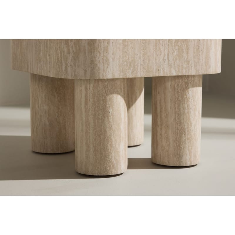 Klirou Sidobord 40 cm - Beige - Möbler - Bord & matgrupp - Avlastningsbord & sidobord - Lampbord & sidobord
