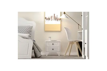 Klyros Sängbord 45 cm - Matt Vit - Möbler - Bord & matgrupp - Avlastningsbord & sidobord - Sängbord & nattduksbord