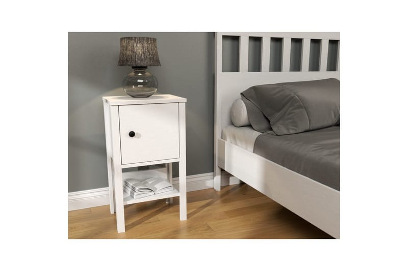 Konrul Sängbord 40 cm - Natur/Vit - Möbler - Bord & matgrupp - Avlastningsbord & sidobord - Sängbord & nattduksbord