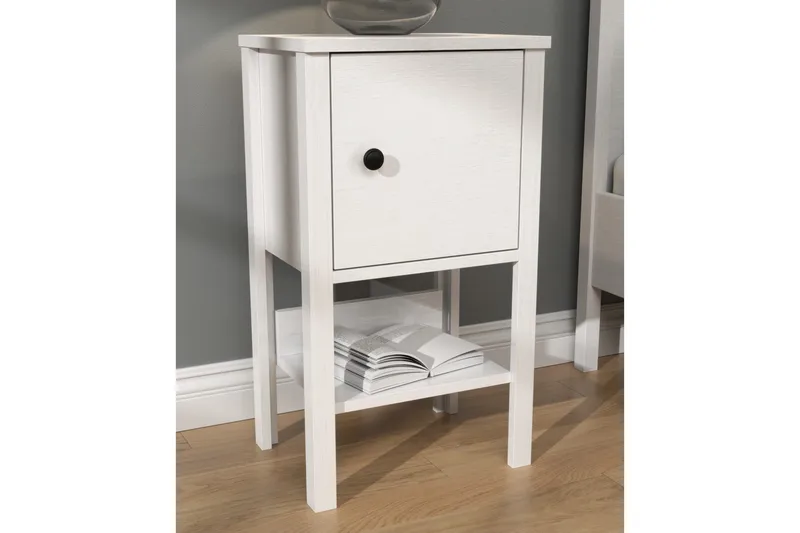 Konrul Sängbord 40 cm - Natur/Vit - Möbler - Bord & matgrupp - Avlastningsbord & sidobord - Sängbord & nattduksbord