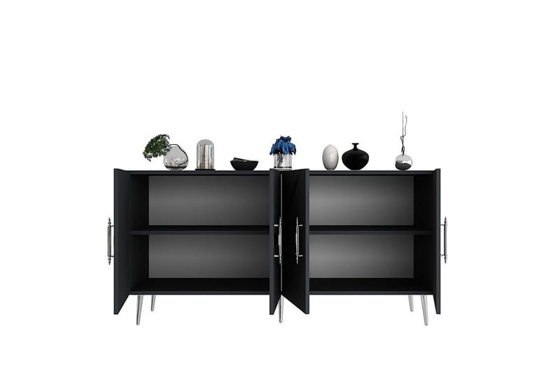 Konsol Bielany Antracit / Argentu - Antracit / Argentu - Möbler - Bord & matgrupp - Avlastningsbord & sidobord - Konsolbord & hallbord