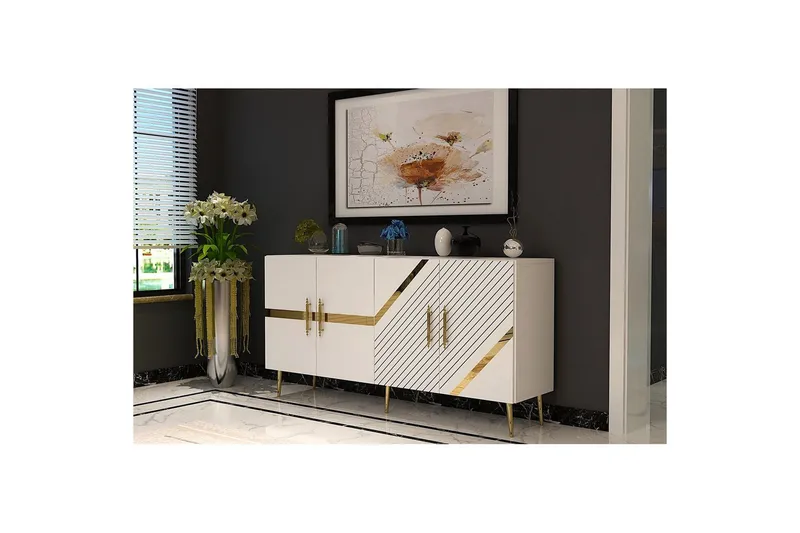 Konsol Bielany Vit / Rany - Vit / Rany - Möbler - Bord & matgrupp - Avlastningsbord & sidobord - Konsolbord & hallbord