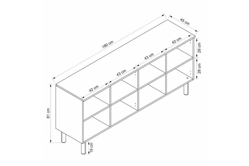 Konsol Bingdi Vit - Vit - Möbler - Bord & matgrupp - Avlastningsbord & sidobord - Konsolbord & hallbord