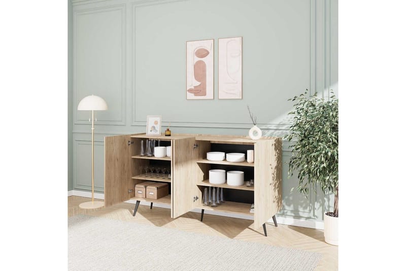 Konsol Bulskoll Ek - Mediumfärgat trä - Möbler - Bord & matgrupp - Avlastningsbord & sidobord - Konsolbord & hallbord