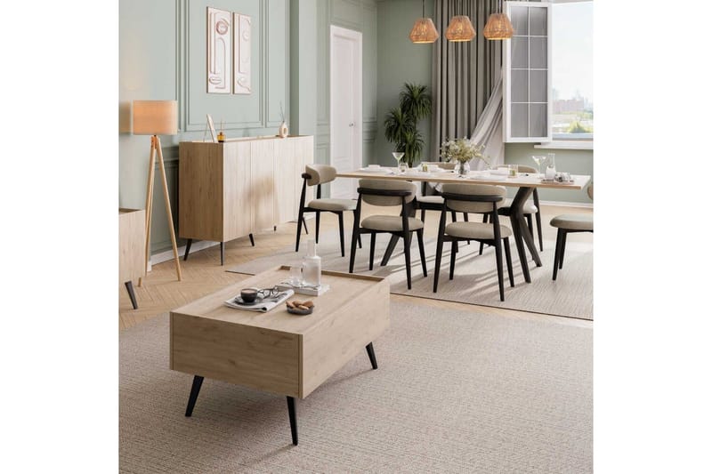 Konsol Bulskoll Ek - Mediumfärgat trä - Möbler - Bord & matgrupp - Avlastningsbord & sidobord - Konsolbord & hallbord