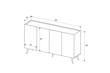 Konsol Bulskoll Ek - Mediumfärgat trä - Möbler - Bord & matgrupp - Avlastningsbord & sidobord - Konsolbord & hallbord