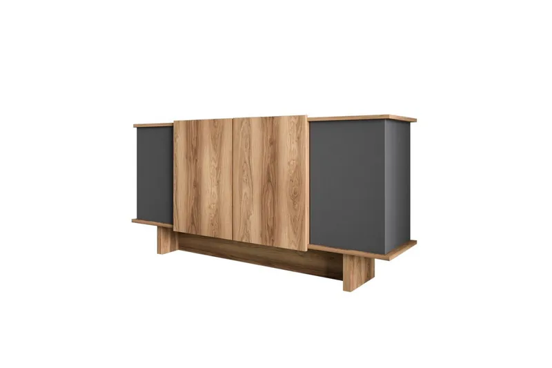 Konsol Diannare Antracit / Valnöt - Antracit / Valnöt - Möbler - Bord & matgrupp - Avlastningsbord & sidobord - Konsolbord & hallbord