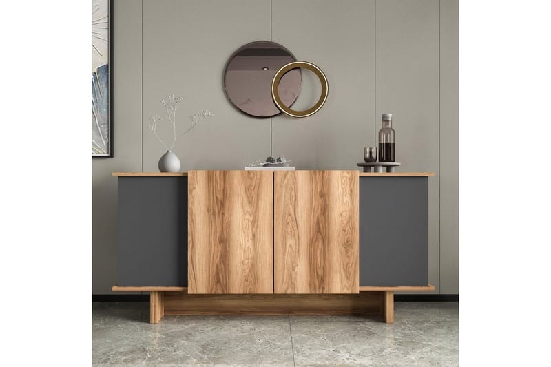 Konsol Diannare Antracit / Valnöt - Antracit / Valnöt - Möbler - Bord & matgrupp - Avlastningsbord & sidobord - Konsolbord & hallbord