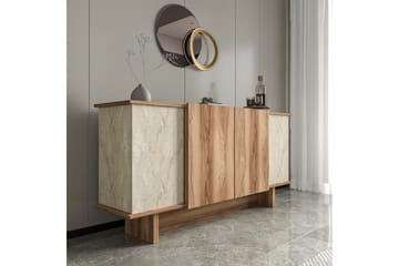 Konsol Diannare Travertin / Valnöt - Travertin / Valnöt - Möbler - Bord & matgrupp - Avlastningsbord & sidobord - Konsolbord & hallbord