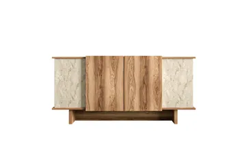 Konsol Diannare Travertin / Valnöt - Travertin / Valnöt - Möbler - Bord & matgrupp - Avlastningsbord & sidobord - Konsolbord & hallbord