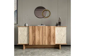 Konsol Diannare Travertin / Valnöt - Travertin / Valnöt - Möbler - Bord & matgrupp - Avlastningsbord & sidobord - Konsolbord & hallbord