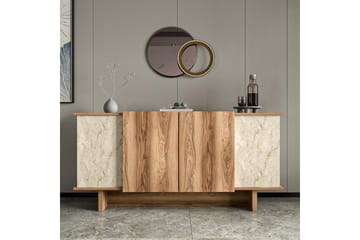 Konsol Diannare Travertin / Valnöt - Travertin / Valnöt - Möbler - Bord & matgrupp - Avlastningsbord & sidobord - Konsolbord & hallbord