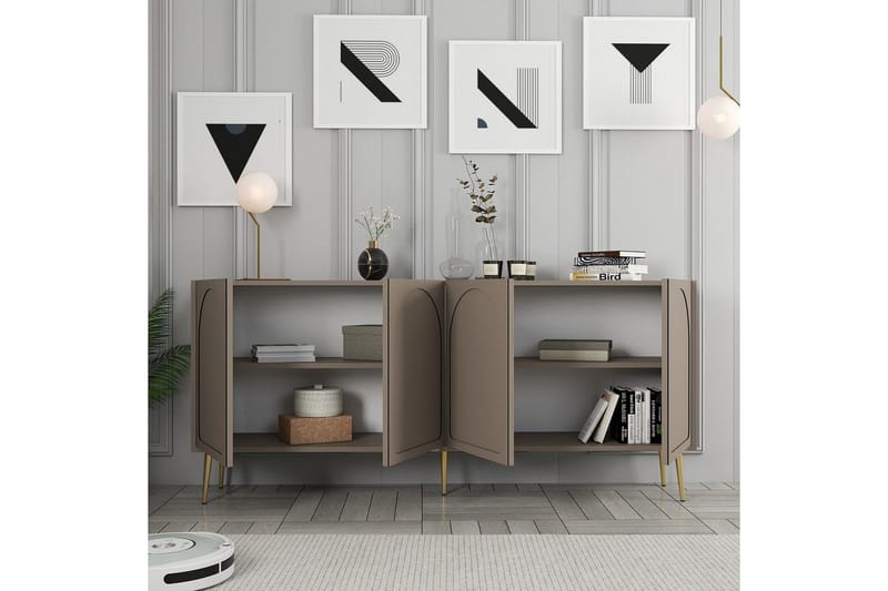 Konsol Hazim Atlas / Rany - Guld/Multifärgad - Möbler - Bord & matgrupp - Avlastningsbord & sidobord - Konsolbord & hallbord