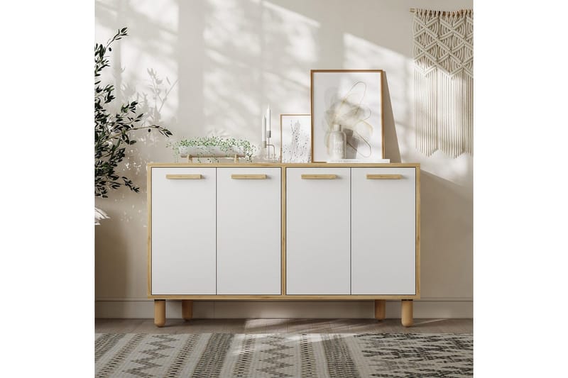 Konsol Hungirr Sudamalek / Vit - Sudamalek / Vit - Möbler - Bord & matgrupp - Avlastningsbord & sidobord - Konsolbord & hallbord