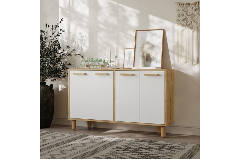 Konsol Hungirr Sudamalek / Vit - Sudamalek / Vit - Möbler - Bord & matgrupp - Avlastningsbord & sidobord - Konsolbord & hallbord