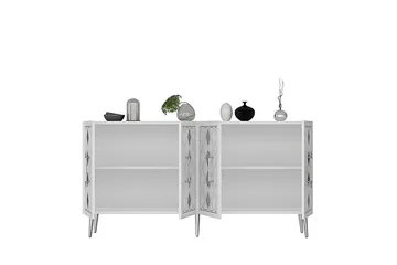 Konsol Ilna Vit / Argentu - Vit / Argentu - Möbler - Bord & matgrupp - Avlastningsbord & sidobord - Konsolbord & hallbord