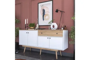 Konsol Miraenis Valnöt / Vit - Mörkbrun/Vit - Möbler - Bord & matgrupp - Avlastningsbord & sidobord - Konsolbord & hallbord