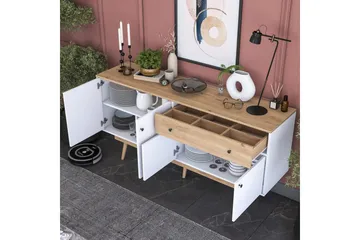 Konsol Miraenis Valnöt / Vit - Mörkbrun/Vit - Möbler - Bord & matgrupp - Avlastningsbord & sidobord - Konsolbord & hallbord