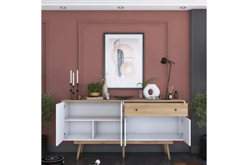 Konsol Miraenis Valnöt / Vit - Mörkbrun/Vit - Möbler - Bord & matgrupp - Avlastningsbord & sidobord - Konsolbord & hallbord