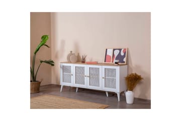 Konsol Mjudi Vit / Ek - Vit / Ek - Möbler - Bord & matgrupp - Avlastningsbord & sidobord - Konsolbord & hallbord