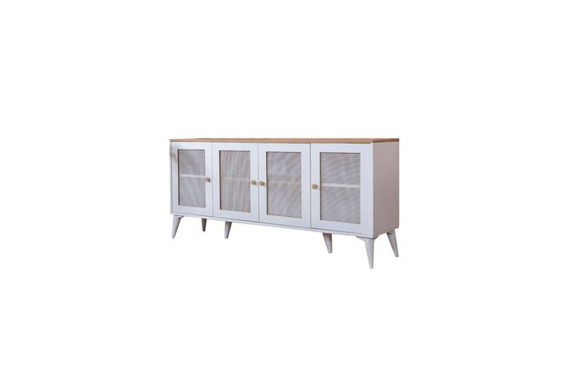 Konsol Mjudi Vit / Ek - Vit / Ek - Möbler - Bord & matgrupp - Avlastningsbord & sidobord - Konsolbord & hallbord