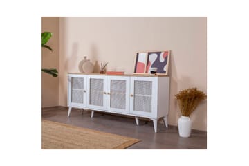 Konsol Mjudi Vit / Ek - Vit / Ek - Möbler - Bord & matgrupp - Avlastningsbord & sidobord - Konsolbord & hallbord