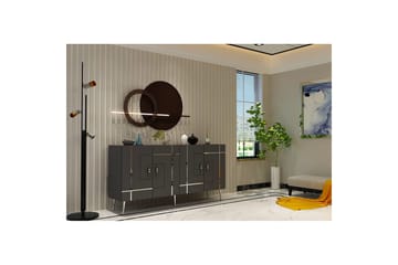 Konsol Safidonya Antracit / Argentu - Antracit / Argentu - Möbler - Bord & matgrupp - Avlastningsbord & sidobord - Konsolbord & hallbord