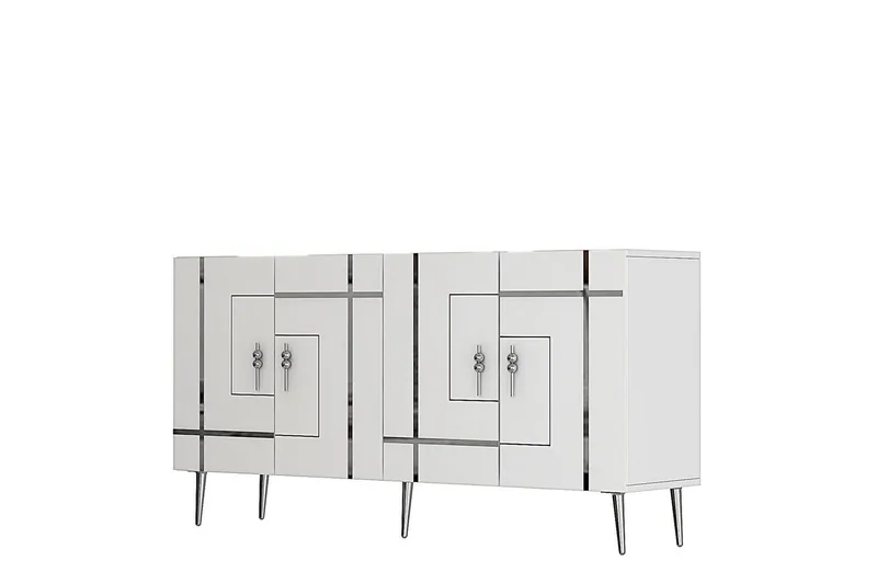 Konsol Safidonya Vit / Argentu, Vit / Argentu