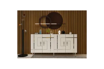 Konsol Safidonya Vit / Argentu - Vit / Argentu - Möbler - Bord & matgrupp - Avlastningsbord & sidobord - Konsolbord & hallbord