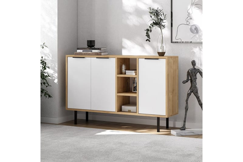 Konsol Schmida Sudamal Ek / Vit - Blå/Vit - Möbler - Bord & matgrupp - Avlastningsbord & sidobord - Konsolbord & hallbord