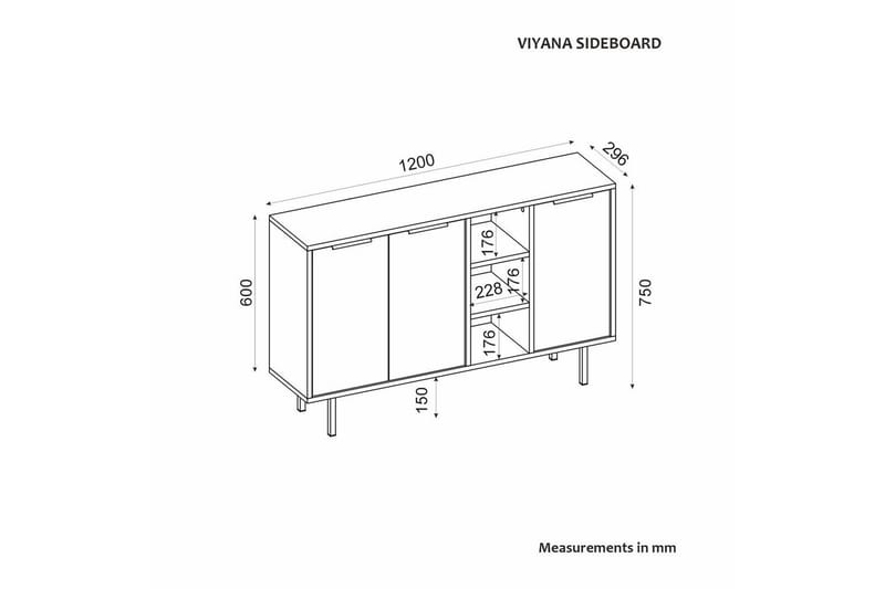 Konsol Schmida Sudamal Ek / Vit - Blå/Vit - Möbler - Bord & matgrupp - Avlastningsbord & sidobord - Konsolbord & hallbord