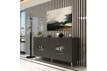 Konsol Tari Antracit / Argentu - Antracit / Argentu - Möbler - Bord & matgrupp - Avlastningsbord & sidobord - Konsolbord & hallbord