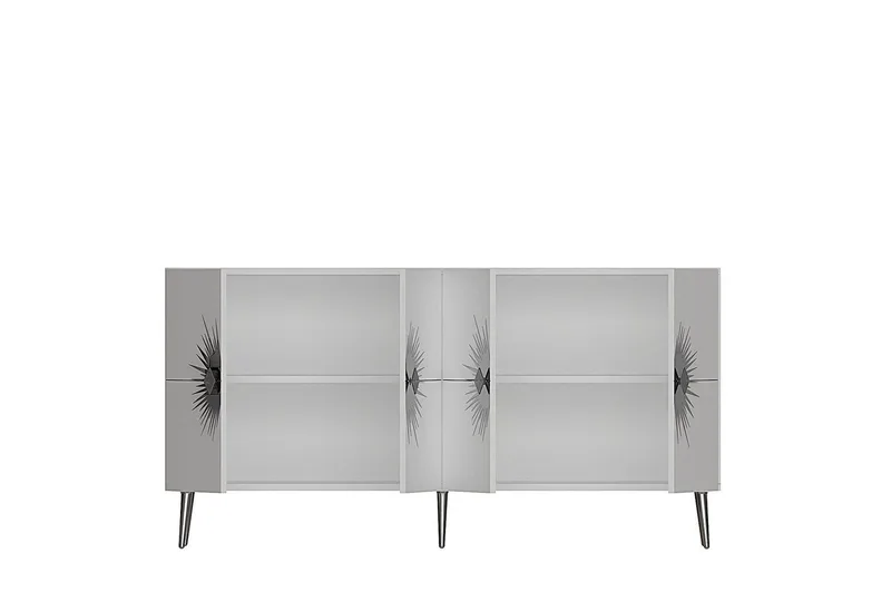 Konsol Tari Vit / Argentu - Vit / Argentu - Möbler - Bord & matgrupp - Avlastningsbord & sidobord - Konsolbord & hallbord