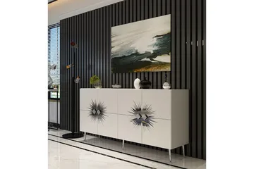 Konsol Tari Vit / Argentu - Vit / Argentu - Möbler - Bord & matgrupp - Avlastningsbord & sidobord - Konsolbord & hallbord