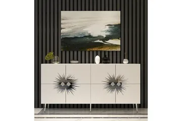 Konsol Tari Vit / Argentu - Vit / Argentu - Möbler - Bord & matgrupp - Avlastningsbord & sidobord - Konsolbord & hallbord