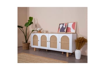 Konsol Terra Vit / Ek - Mediumfärgat trä/Vit - Möbler - Bord & matgrupp - Avlastningsbord & sidobord - Konsolbord & hallbord