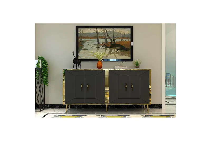 Konsol Virdel Antracit / Rany - Antracit / Rany - Möbler - Bord & matgrupp - Avlastningsbord & sidobord - Konsolbord & hallbord