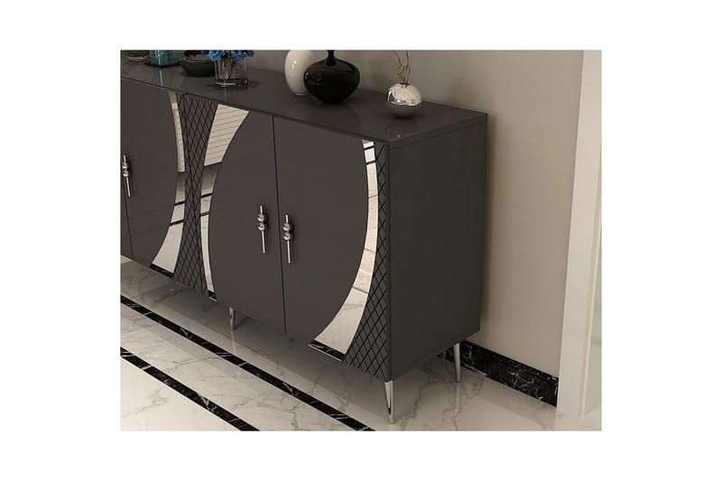 Konsol Zoman Antracit / Argentu - Antracit / Argentu - Möbler - Bord & matgrupp - Avlastningsbord & sidobord - Konsolbord & hallbord