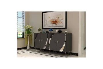 Konsol Zoman Antracit / Argentu - Antracit / Argentu - Möbler - Bord & matgrupp - Avlastningsbord & sidobord - Konsolbord & hallbord