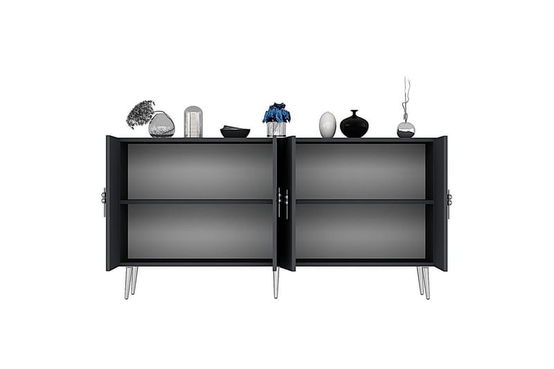 Konsol Zoman Antracit / Argentu - Antracit / Argentu - Möbler - Bord & matgrupp - Avlastningsbord & sidobord - Konsolbord & hallbord