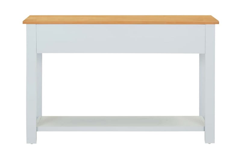 Konsolbord 118x35x77 cm massiv ek - Grå - Konsolbord & hallbord - Avlastningsbord & sidobord - Hallförvaring