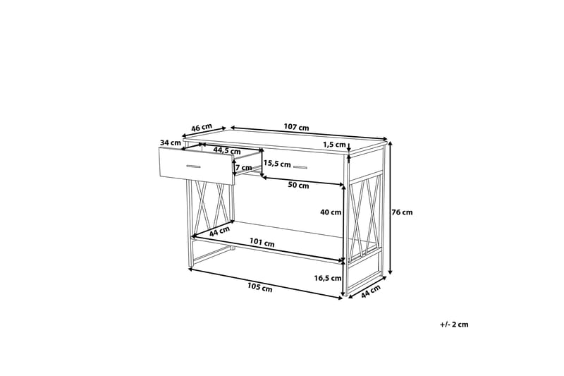 Konsolbord Ayden 106 cm - Trä|Natur - Konsolbord & hallbord - Avlastningsbord & sidobord - Hallförvaring