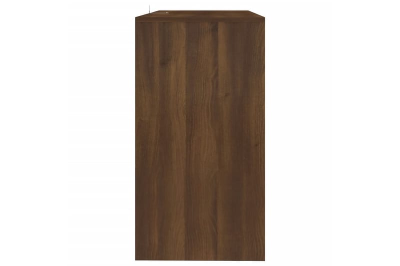 Konsolbord brun ek 89x41x76,5 cm stål - Brun - Konsolbord & hallbord - Avlastningsbord & sidobord - Hallförvaring