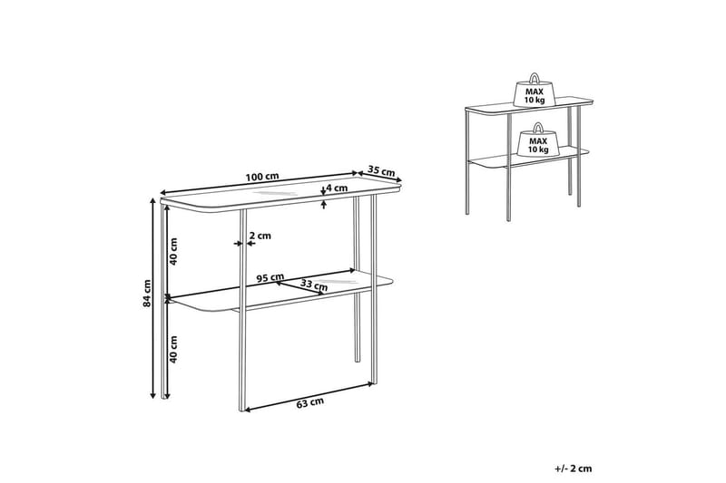 Konsolbord Calvert Vit, Silver - Vit, Silver - Möbler - Bord & matgrupp - Avlastningsbord & sidobord - Konsolbord & hallbord