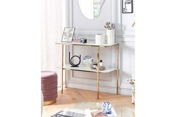 Konsolbord Calvert Vitt, guld - Vitt, guld - Möbler - Bord & matgrupp - Avlastningsbord & sidobord - Konsolbord & hallbord
