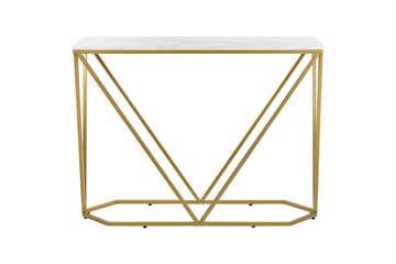 Konsolbord Hazen Vitt, guld - Vitt, guld - Möbler - Bord & matgrupp - Avlastningsbord & sidobord - Konsolbord & hallbord