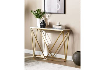 Konsolbord Hazen Vitt, guld - Vitt, guld - Möbler - Bord & matgrupp - Avlastningsbord & sidobord - Konsolbord & hallbord